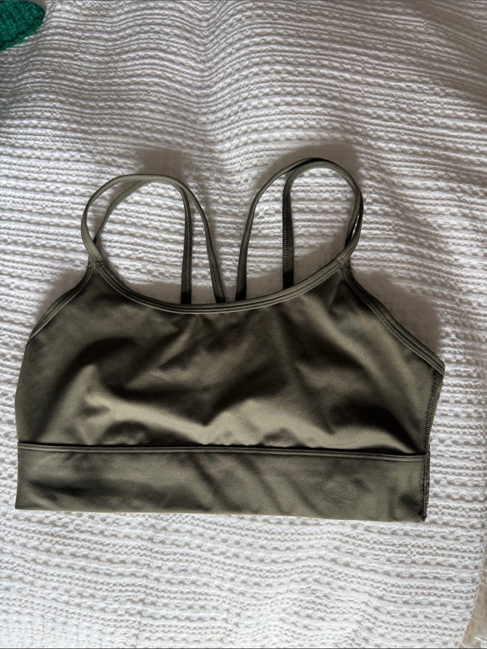 Women's Olive Green Strappy Sports Bra - All in Motion